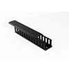 Betaduct 909 Black Slotted Panel Trunking - Open Slot, W75 mm x D75mm, L2m, PVC