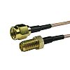 RS PRO Reverse SMA 同軸ケーブル 50 Ω RP-SMA RP-SMA 1m