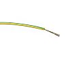 RS PRO Green, Yellow 0.22mm² Hook Up Wire, 7/0.2 mm, 100m, PVC Insulation