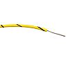 RS PRO Yellow/Black 0.22mm² Hook Up Wire, 7/0.2 mm, 100m, PVC Insulation