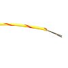 RS PRO Red/Yellow 0.22mm² Hook Up Wire, 7/0.2 mm, 100m, PVC Insulation