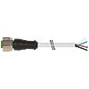 Murrelektronik Limited Straight Female 4 way M12 to Connector & Cable, 10m
